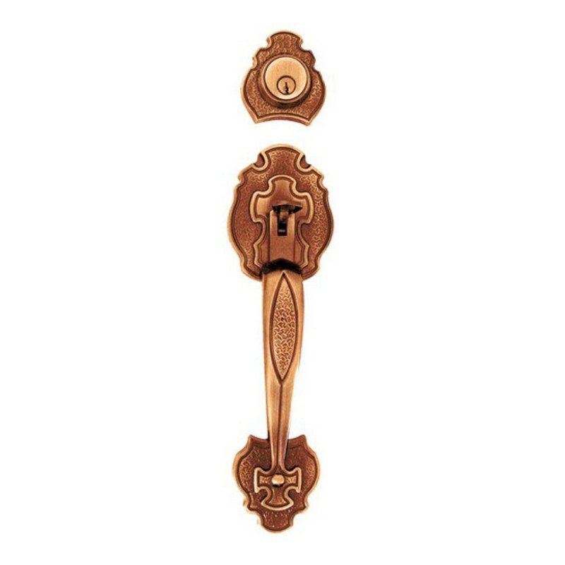 Cerradura De Gatillo Llave/Llave Cobre Antiguo Tripoli-4191 Cerradura De Gatillo Llave/Llave Cobre Antiguo Tripoli-4191