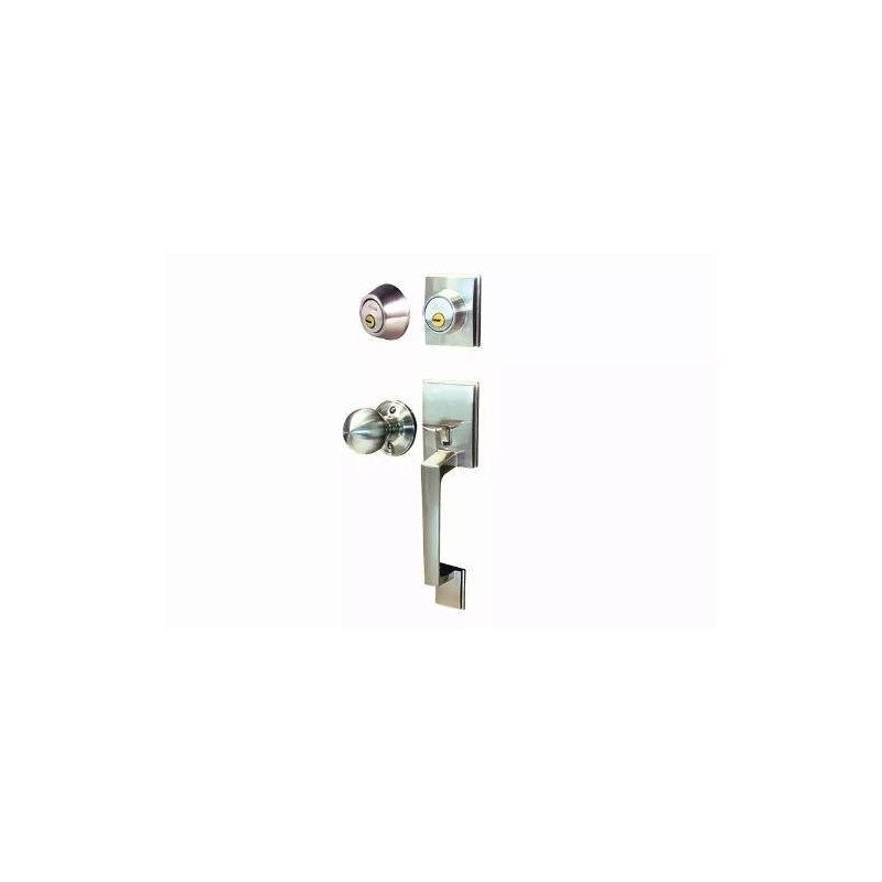 Cerradura De Gatillo/Perilla Llave/Llave Niquel Satinado Boston-6306 Cerradura De Gatillo/Perilla Llave/Llave Niquel Satinado Boston-6306