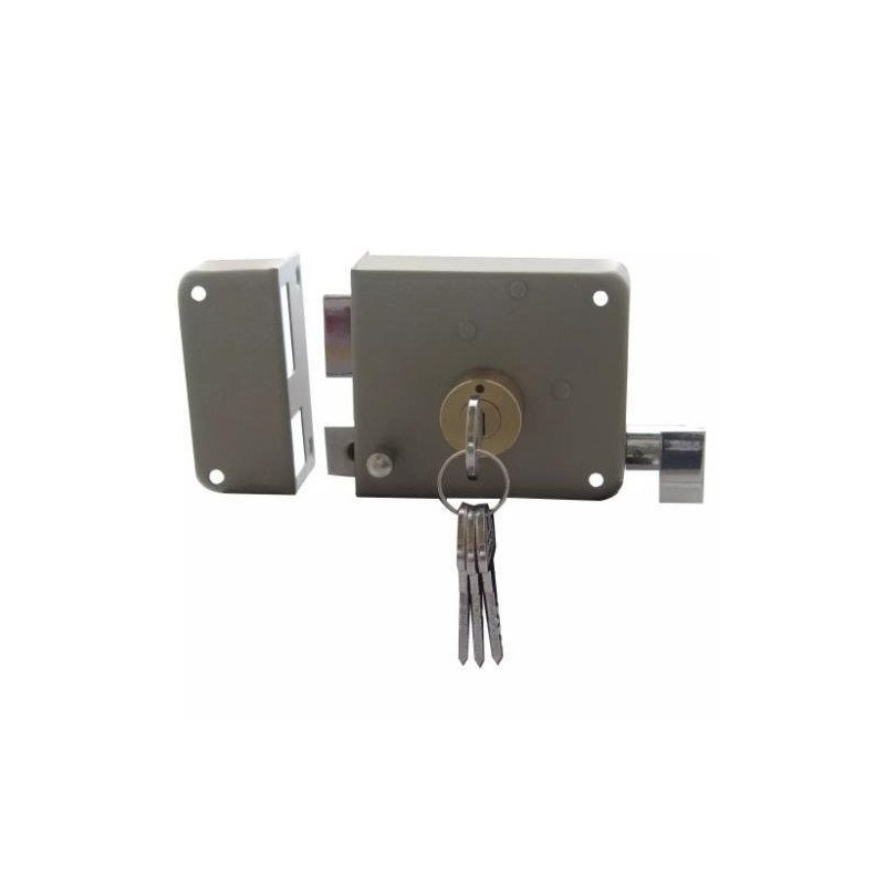 Cerradura De Sobreponer Der Alta Seguridad Instala Facil Llave/Puntos Gris-6765 Cerradura De Sobreponer Der Alta Seguridad Instala Facil Llave/Puntos Gris-6765