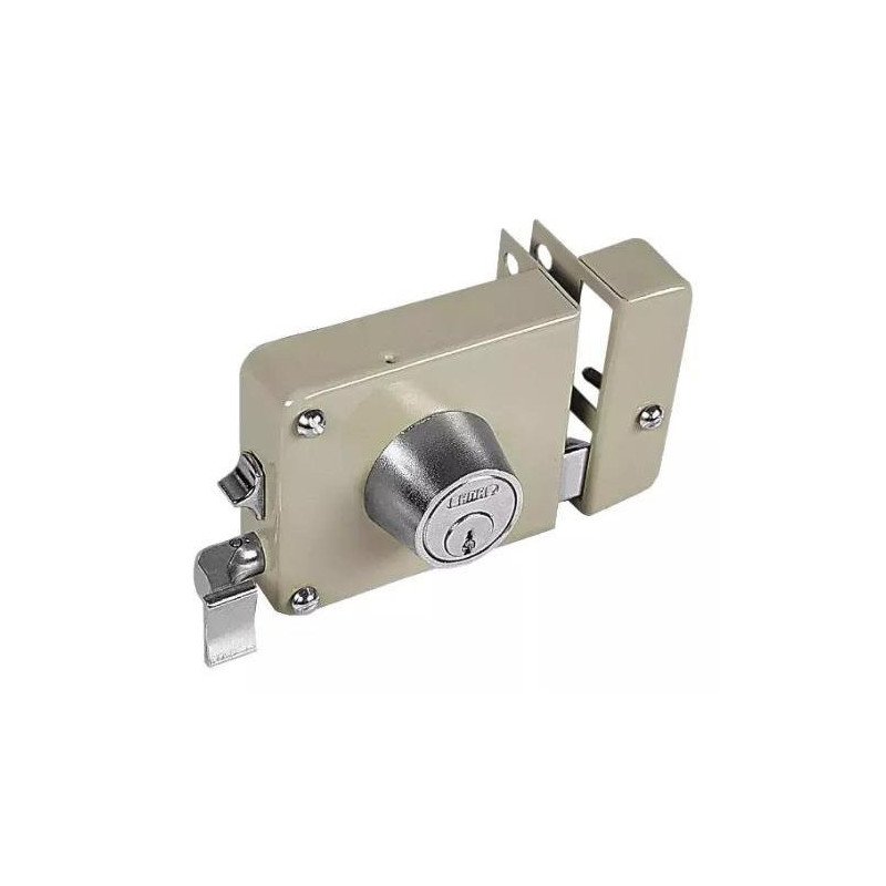 Cerradura De Sobreponer Izq Clasica Beige-170NBI