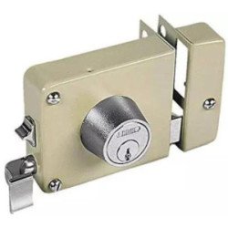 Cerradura De Sobreponer Izq Clasica Beige-175NBI