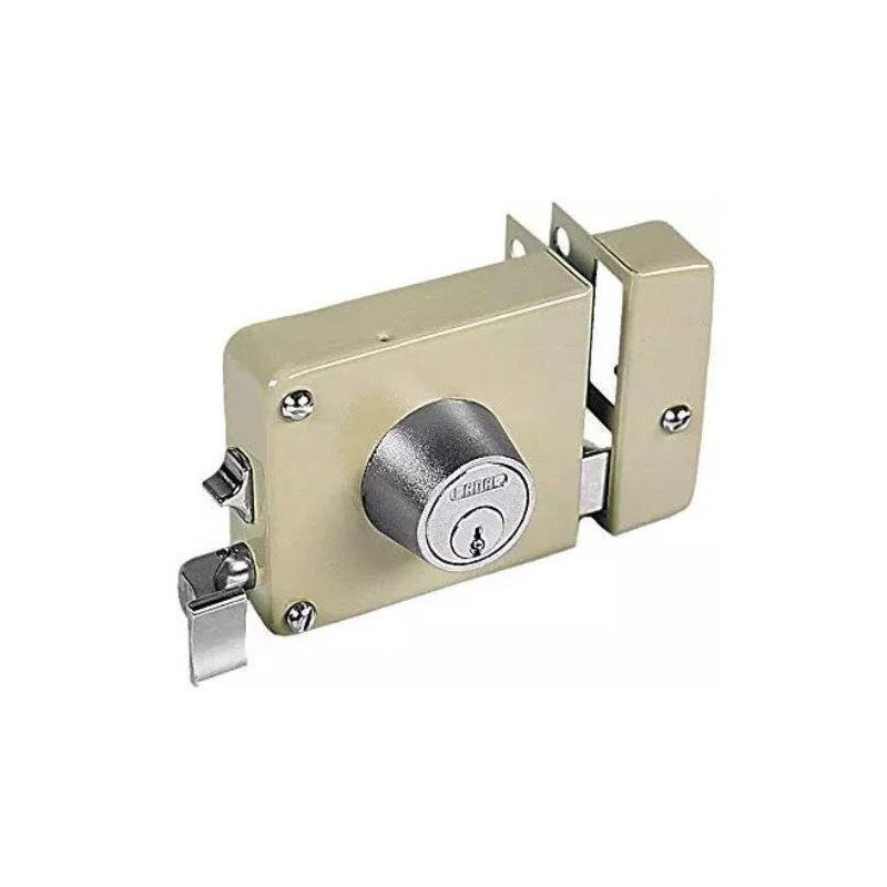 Cerradura De Sobreponer Izq Clasica Beige-175NBI