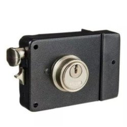 Cerradura De Sobreponer Izq Clasica Gris-170PGOI