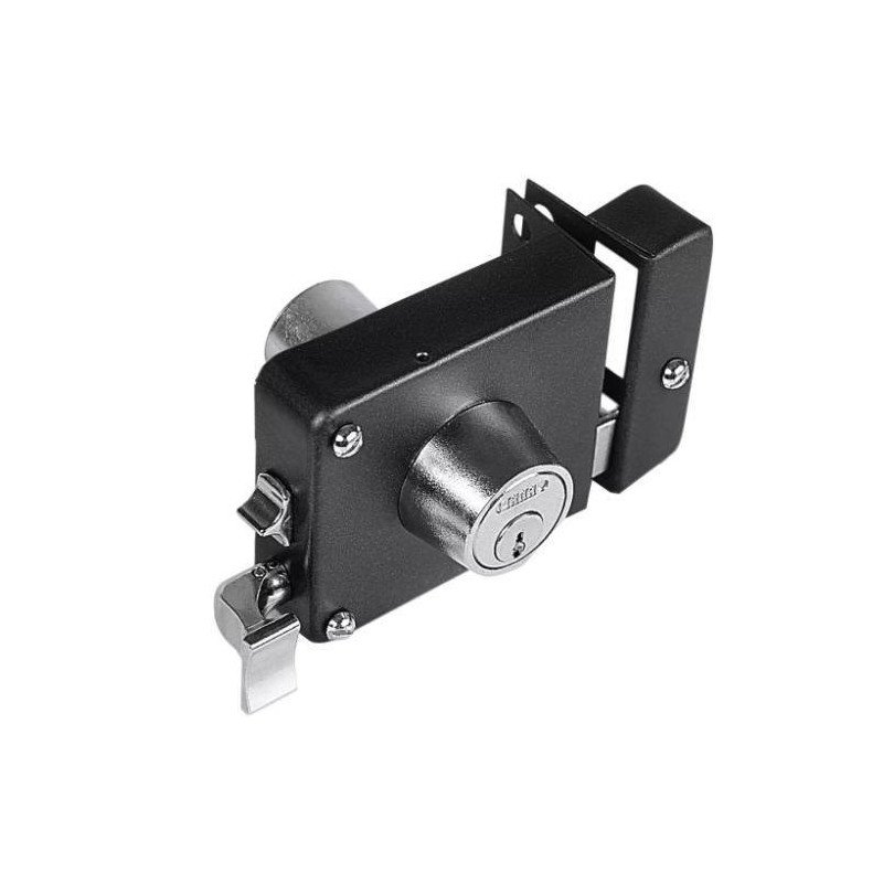 Cerradura De Sobreponer Izq Instala Facil Negro-175MFPGOI