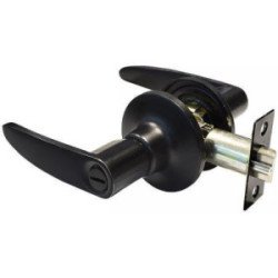 Cerradura Manija Granito Tubular Entrada Negro Blister-6676
