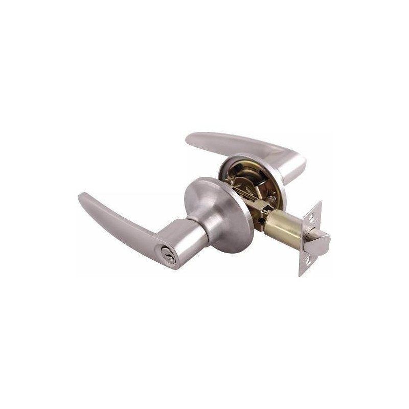 Cerradura Manija Granito Tubular Entrada Niquel Satinado Blister-6636 Cerradura Manija Granito Tubular Entrada Niquel Satinado Blister-6636