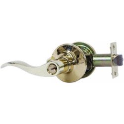 Cerradura Manija Tubular Recamara Laton Brillante Royal-5815