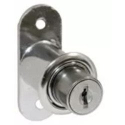 Cerradura Para Mueble Puerta Corrediza De Traslape Cierre Al Presionar Niquel-MX2431