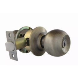 Cerradura Pomo Cilindrico Recamara Laton Antiguo Barza-6603