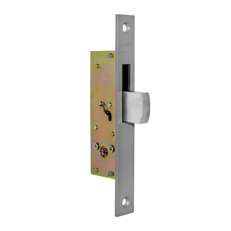 Cerrojo De Embutir De Paleta Acabado Gris Llave Tetra Para Perfil De Aluminio X-300-2016