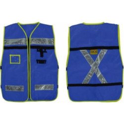 Chaleco De Seguridad Tipo Rescatista Reflejantes Alta Visibilidad Con Cierre Y 2 Bolsas Azul-CLR5000AZ