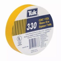 Cinta Aislante 19X18 Vinil Amarillo 330-345303
