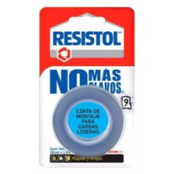 Cinta De Espuma Doble Cara 3/4 19Mm X 1.50Mt Uso Ligero Interiores No Mas Clavos-1692997