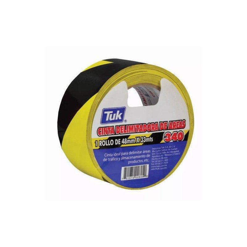 Cinta Delimitadora Adhesiva 48Mmx33Mt Amarilla-Negra-434003