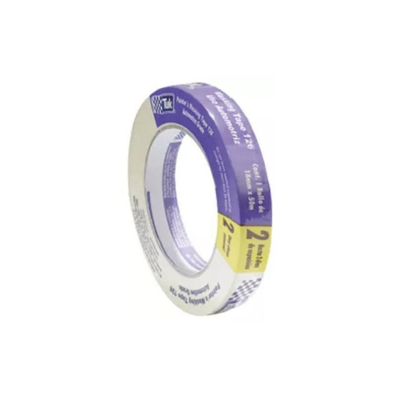 Cinta Masking 18Mm X 50M Grado Automotriz 126-102600 Cinta Masking 18Mm X 50M Grado Automotriz 126-102600
