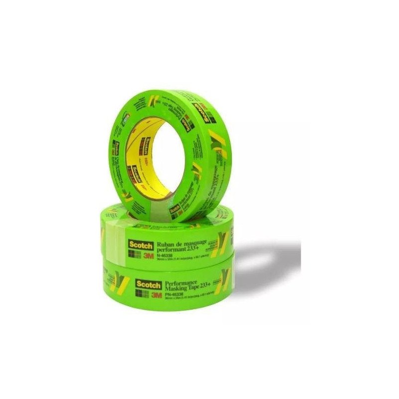 Cinta Masking Tape 233+ Verde Para Enmascarar 36 Mm  X 55 Mt-60980109304