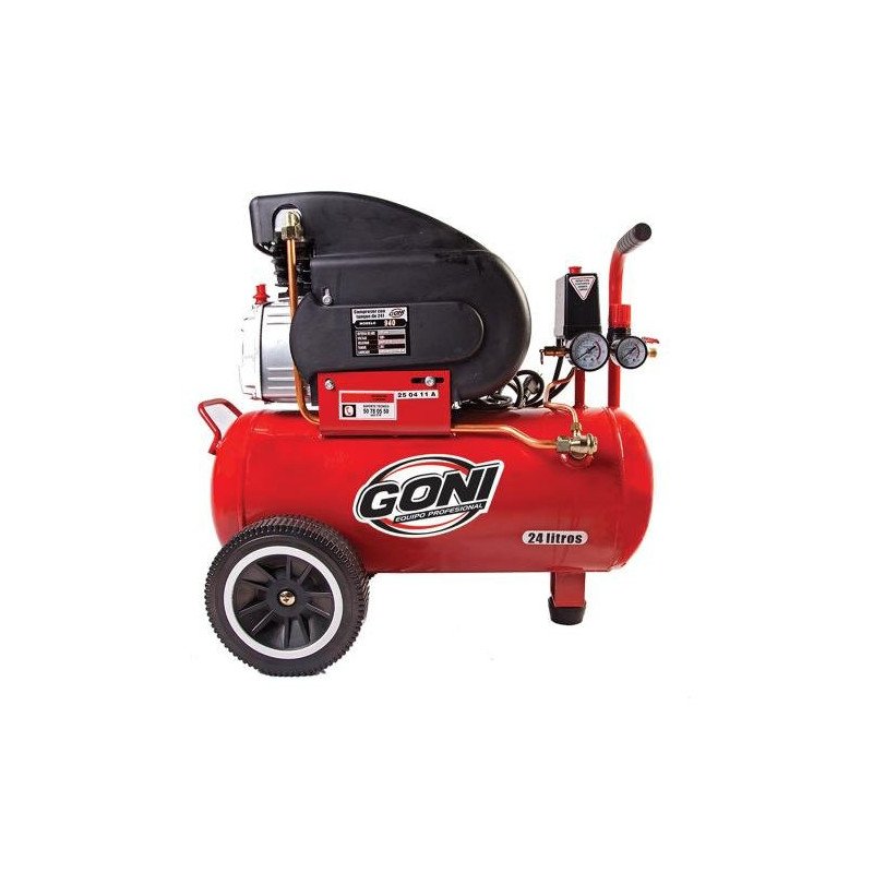 Compresor Moto Lubricado 120 Volt 3400 Rpm 2.5 Hp 24 Lt. 115Psi Horizontal-940