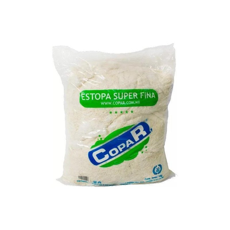 Estopa Blanca Super Fina 1 Kg-ESTBSFB Estopa Blanca Super Fina 1 Kg-ESTBSFB