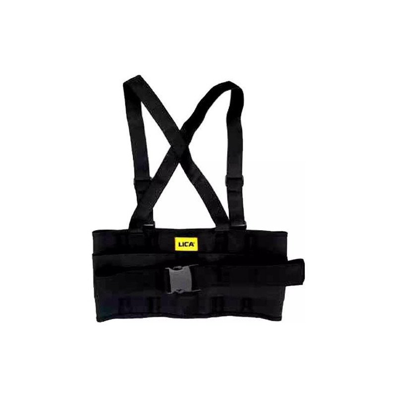 Faja Sacrolumbar Elastica De 4 Con Tirantes Y Tercer Cinturon 100% Poliester Talla Md-FL700-MD