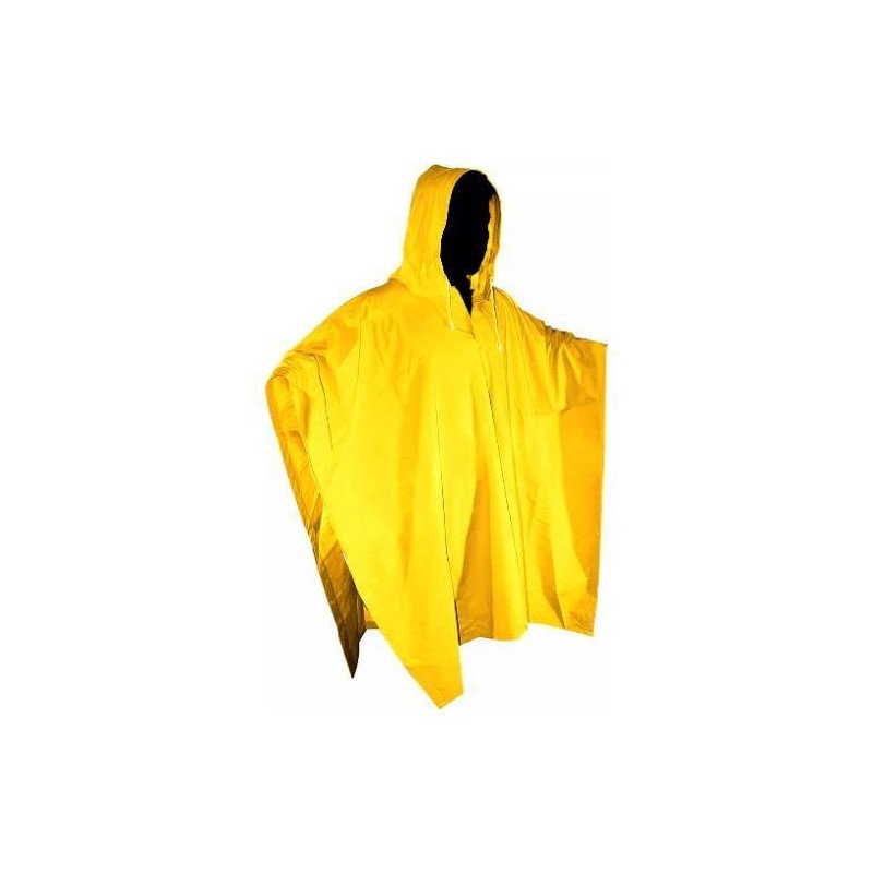 Impermeable Unitalla Con Capucha 80% Pvc 20% Poliester Amarillo Capamanga-PIL Impermeable Unitalla Con Capucha 80% Pvc 20% Poliester Amarillo Capamanga-PIL