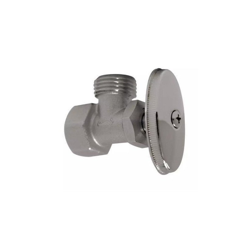Llave Angular Para Control De Agua 1/2 X 1/2 De Laton Roscable-25CC