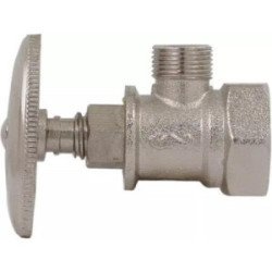 Llave Angular Para Control De Agua 1/4 De Vuelta Satinada-25IA