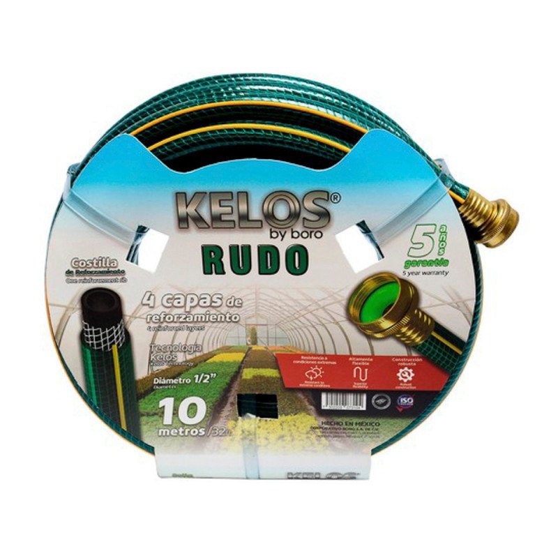 Manguera Para Jardin Armada 1/2 13Mm X 10Mt Con Conectores De Metal Kelos Ng Uso Rudo-KR.10 Manguera Para Jardin Armada 1/2 13Mm X 10Mt Con Conectores De Metal Kelos Ng Uso Rudo-KR.10