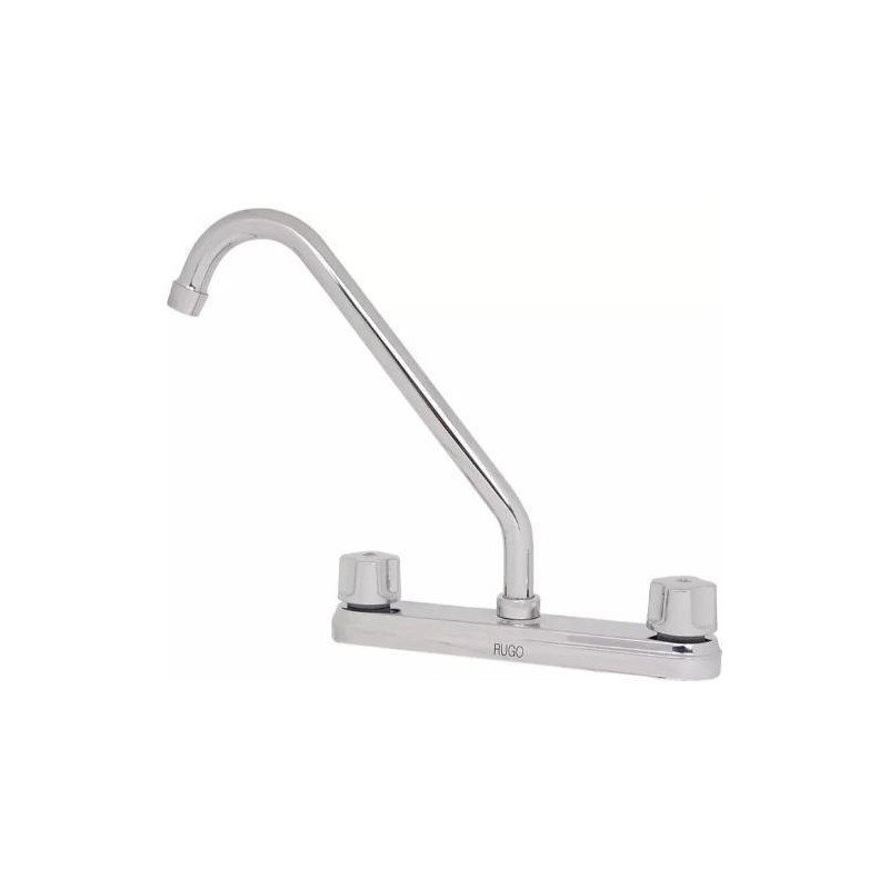 Mezcladora Para Fregadero 8 Cubierta, Manerales, Cartucho Ceramico Tauro Cromo-8IE