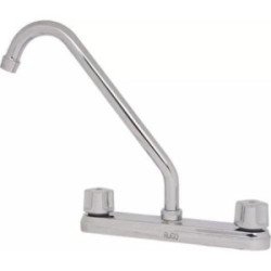 Mezcladora Para Fregadero 8 Tauro Cierre Compresion Cubierta, Manerales, Cartucho Ceramico-8IN