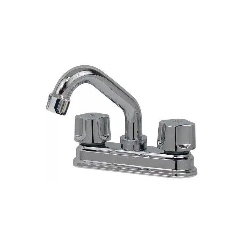 Mezcladora Para Lavabo 4 Tauro Cubierta, Manerales, Cartucho Ceramico Entrada Estrias Cromo-24CT Mezcladora Para Lavabo 4 Tauro Cubierta, Manerales, Cartucho Ceramico Entrada Estrias Cromo-24CT
