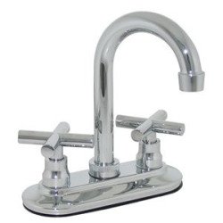 Mezcladora Para Lavabo Tipo Bar Manerales Crucetas, Cartucho Ceramico Cromo-24CC