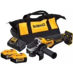 Mini Esmeriladora Angular Inalambrica 4.1/2 20 V 9000 Rpm 5/8-11 2 Baterias Cargador Bolsa-DCG413P2-B3