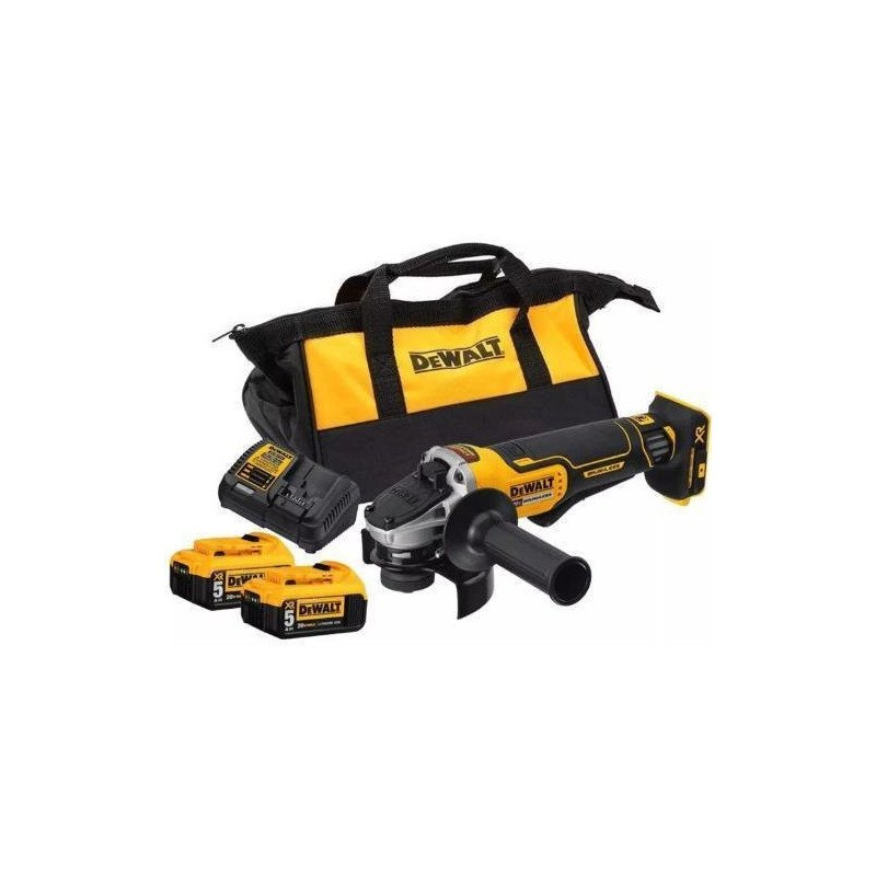 Mini Esmeriladora Angular Inalambrica 4.1/2 20 V 9000 Rpm 5/8-11 2 Baterias Cargador Bolsa-DCG413P2-B3