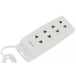 Multicontacto Electrico 127V 4 Entradas Barra 2 En 1 Americano Y Europea 3Mt Blanco-8608