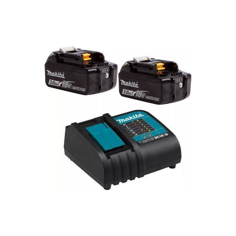 Bateria Con Indicador De Carga Bl1830B 18V 3.0Ah Litio-Ion 2Pzas + Cargador Dc18Sd 14.4V - 18V Lxt-191M70-9