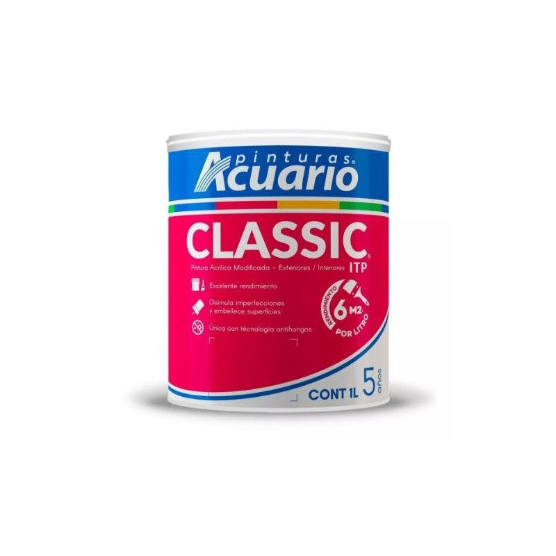 Pintura Vinil Acrilica 1 Lt Blanco Itp Classic-VA40010 Pintura Vinil Acrilica 1 Lt Blanco Itp Classic-VA40010