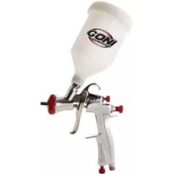 Pistola Para Pintar De Gravedad Vaso Plastico 600 Ml Alta Transferencia De Mat. Hvlp-33000