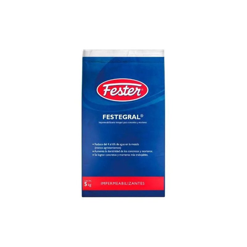 Polvo Impermeabilizante P/Mezclas De Concreto Y Mortero 5 Kg Festegral-1630073 Polvo Impermeabilizante P/Mezclas De Concreto Y Mortero 5 Kg Festegral-1630073