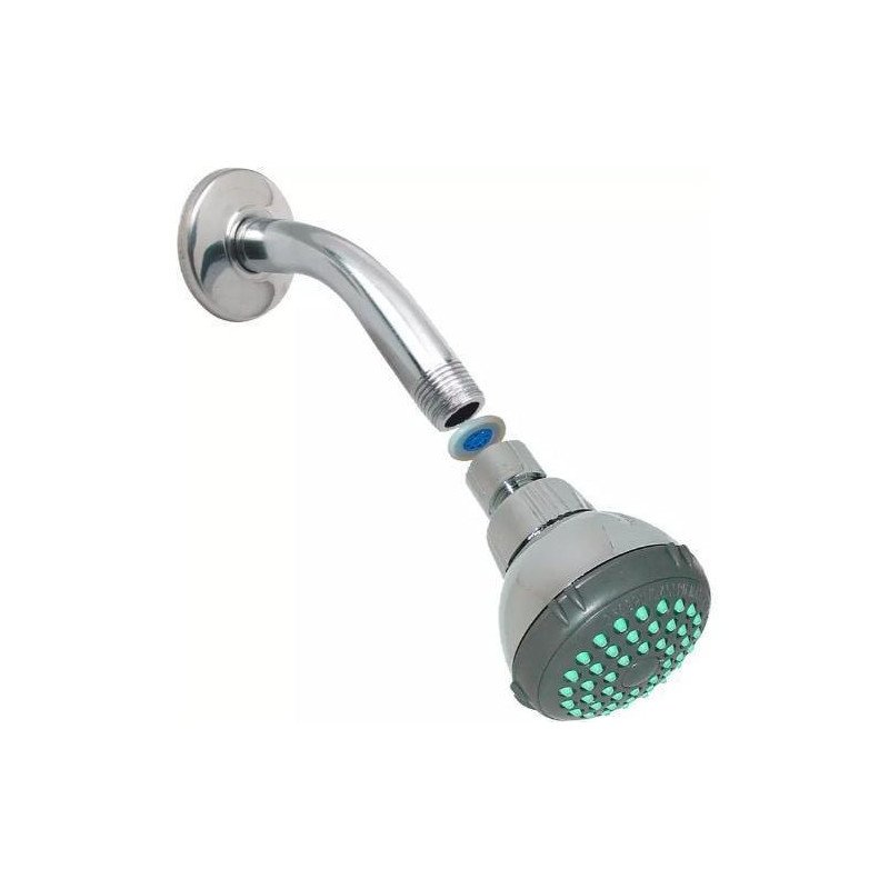 Regadera Con Brazo Y Chapeton De Abs Caribe Cromo-44CCE Regadera Con Brazo Y Chapeton De Abs Caribe Cromo-44CCE