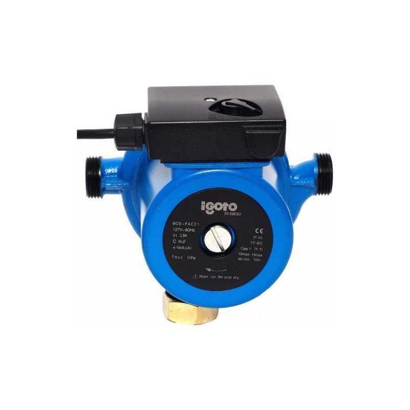 Bomba Presurizadora 1/6-1/4-1/3Hp 1 Altura 7-10.5-12Mt 30-41-58Lpm 140-210-240W-PAC21