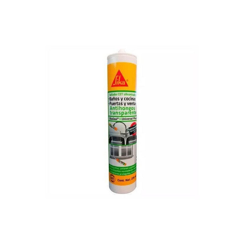 Sellador Elastico Hibrido Cet C/Fungicida Uso General Transparente 270 Ml Sika Seal-113 Universal-550937 Sellador Elastico Hibrido Cet C/Fungicida Uso General Transparente 270 Ml Sika Seal-113 Universal-550937