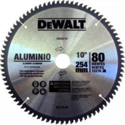 Sierra Circular 10X1 80 Dientes C-Tung P/Aluminio-DWA03210