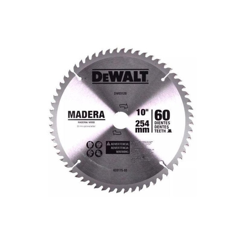 Sierra Circular 10X30Mm 60 Dientes C-Tung Madera-DWA03120 Sierra Circular 10X30Mm 60 Dientes C-Tung Madera-DWA03120