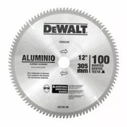 Sierra Circular 12X1 100 Dientes C-Tung P/Aluminio-DWA03240