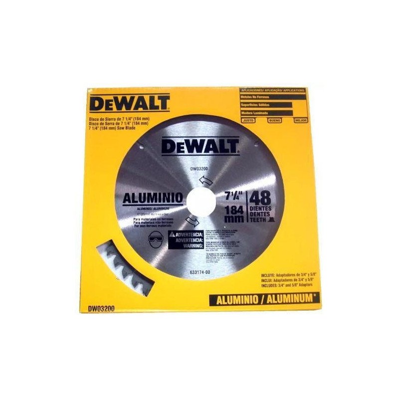 Sierra Circular 7-1/4X5/8 40 Dientes P/Aluminio-DWA03200