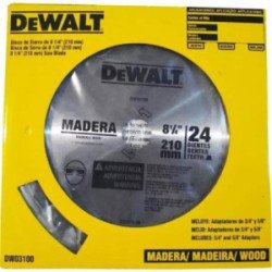 Sierra Circular 8.1/4X1 24 Dientes C-Tung P/Madera-DWA03100