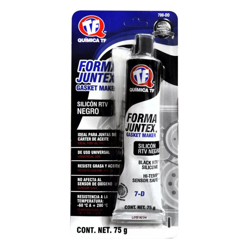 Silicon Automotriz Rtv Alta Temperatura Tubo Negro Tubo 80Ml-7-D