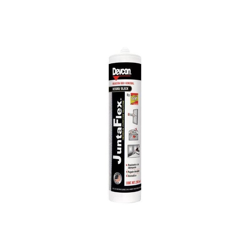 Silicon Uso General Negro 280 Ml Junta Flex By Qualtex-C-QJN Silicon Uso General Negro 280 Ml Junta Flex By Qualtex-C-QJN