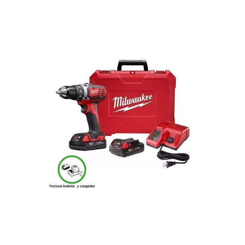 Taladro Atornillador Inal 1/2 18 V 450-1800 Rpm 500 In/Lb Inal 2 Bat M18 Carg Caja Plast-2606-22CT