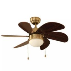 Ventilador Para Techo 30" Acabado Latón Antiguo Veker-7663